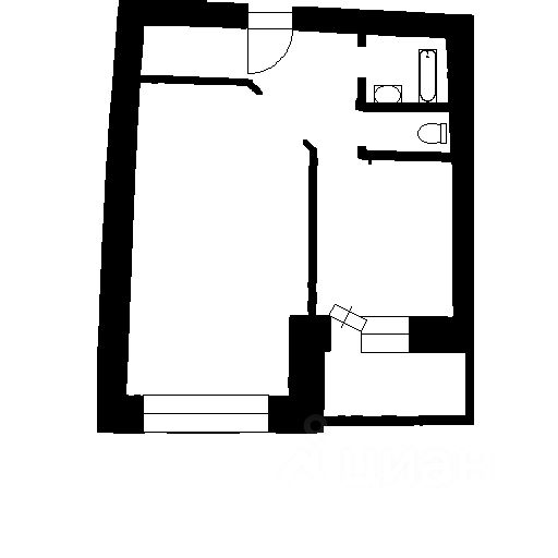 Планировка этой квартиры по данным Циан