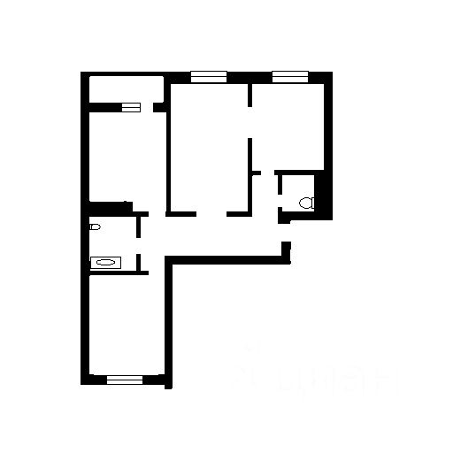 Планировка этой квартиры по данным Циан