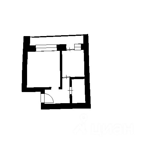 Планировка этой квартиры по данным Циан