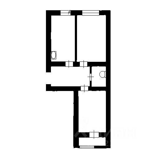 Планировка этой квартиры по данным Циан