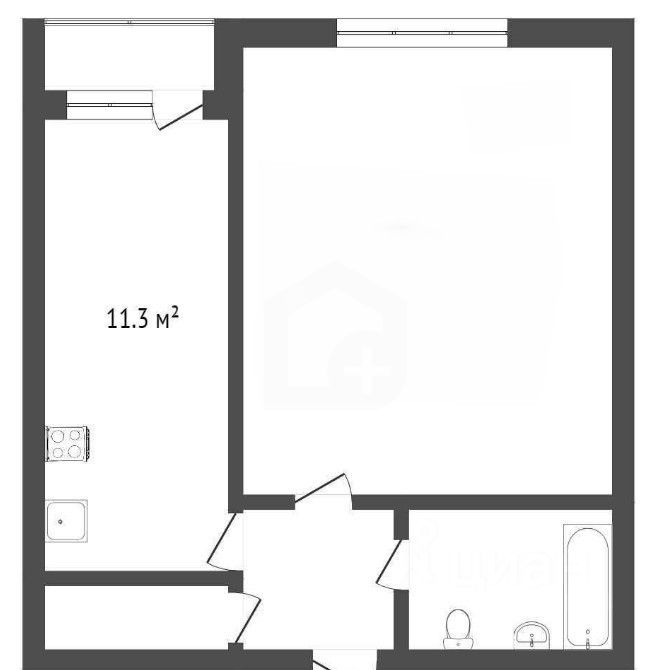 Планировка этой квартиры по данным Циан