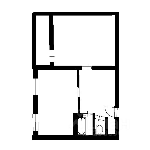 Планировка этой квартиры по данным Циан