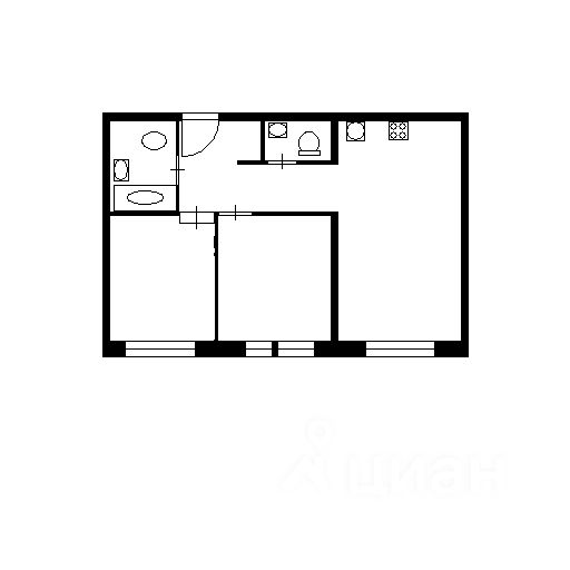 Планировка этой квартиры по данным Циан