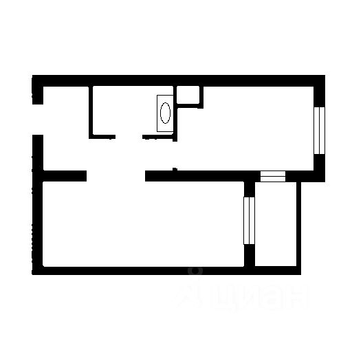 Планировка этой квартиры по данным Циан