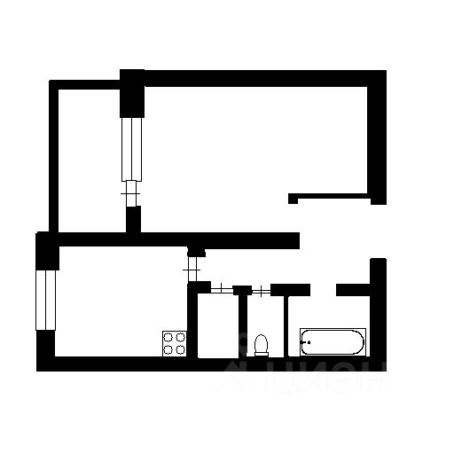Планировка этой квартиры по данным Циан