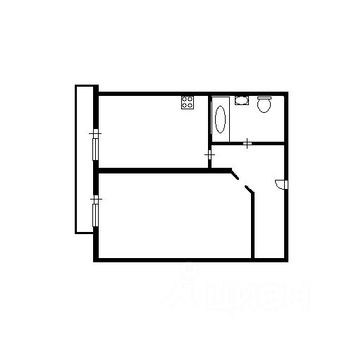Планировка этой квартиры по данным Циан