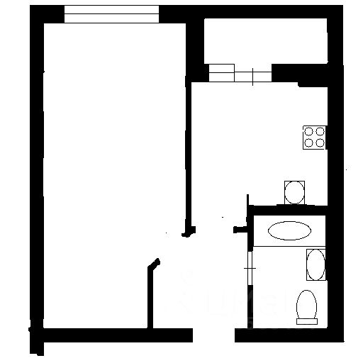 Планировка этой квартиры по данным Циан