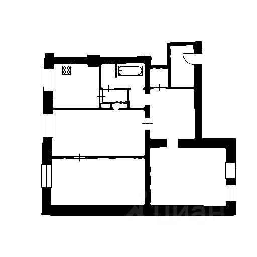 Планировка этой квартиры по данным Циан
