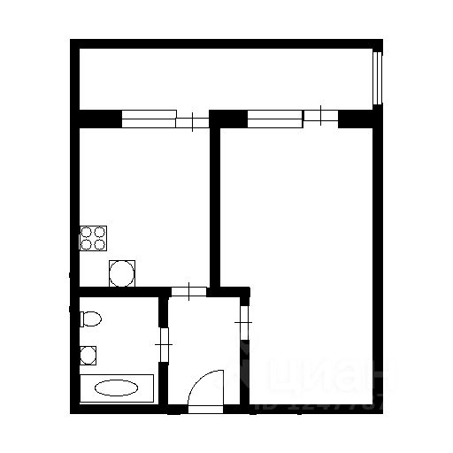Планировка этой квартиры по данным Циан