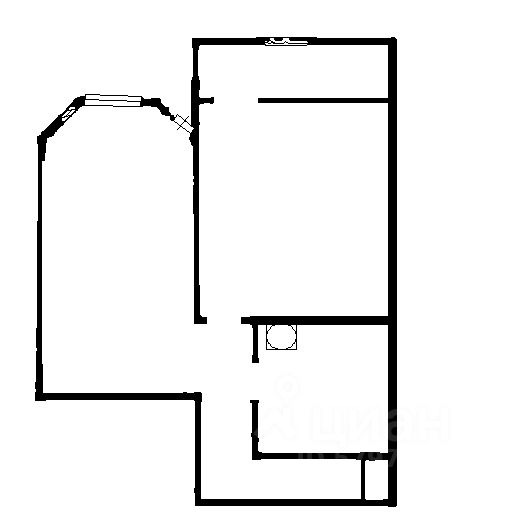Планировка этой квартиры по данным Циан