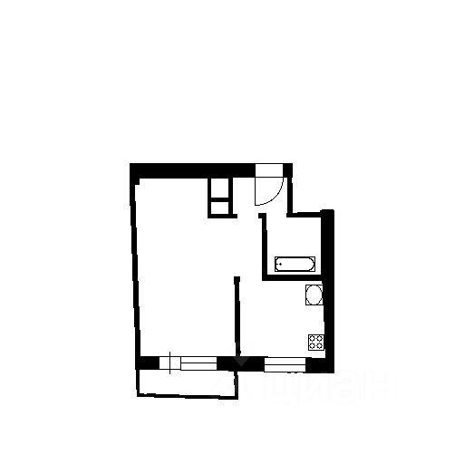Планировка этой квартиры по данным Циан