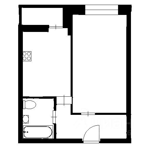 Планировка этой квартиры по данным Циан