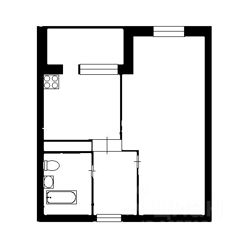 Планировка этой квартиры по данным Циан