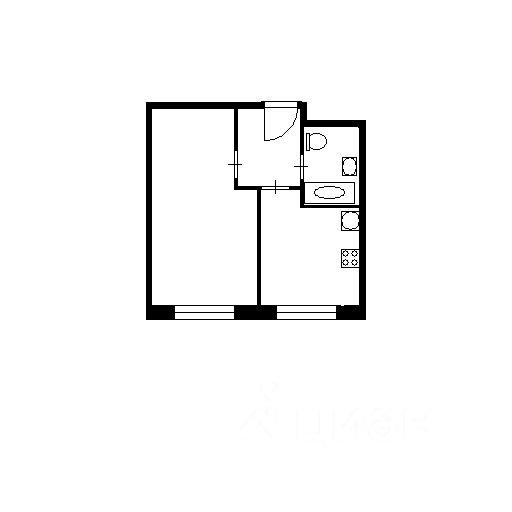 Планировка этой квартиры по данным Циан
