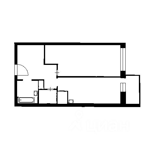 Планировка этой квартиры по данным Циан