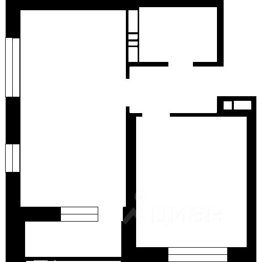 Планировка этой квартиры по данным Циан