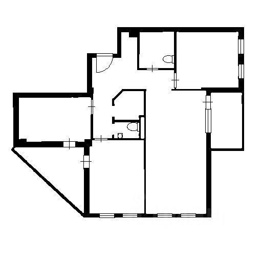 Планировка этой квартиры по данным Циан