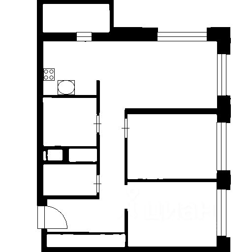 Планировка этой квартиры по данным Циан