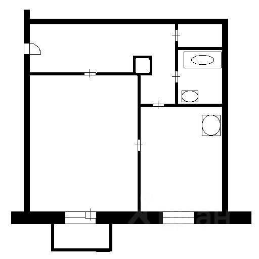 Планировка этой квартиры по данным Циан
