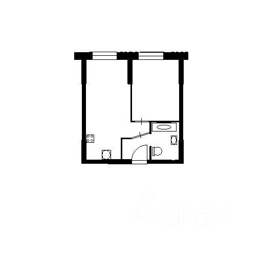 Планировка этой квартиры по данным Циан