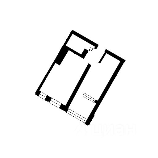 Планировка этой квартиры по данным Циан