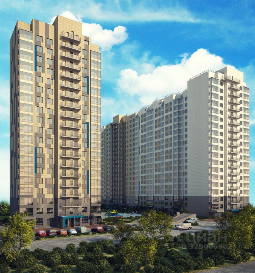 Студия, 21,5 м², 3/19 этаж