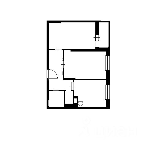 Планировка этой квартиры по данным Циан