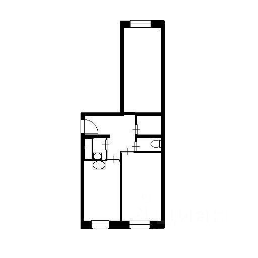 Планировка этой квартиры по данным Циан