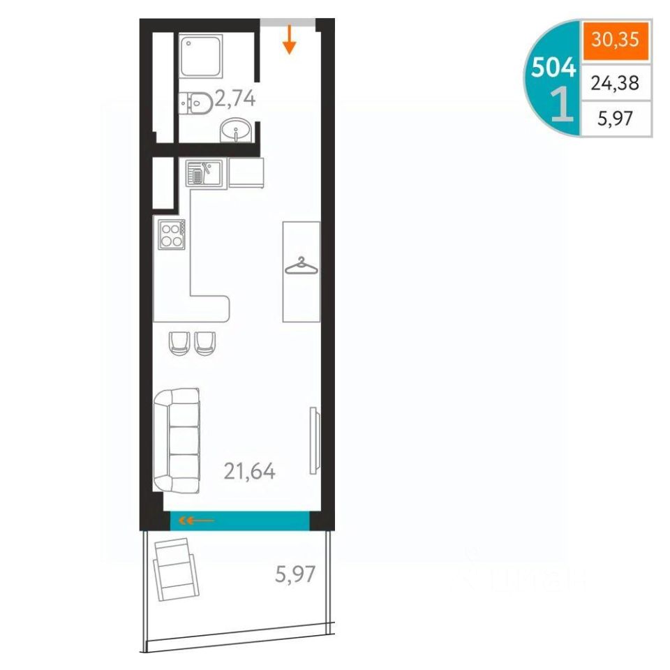 квартира в ЖК Cosmos Stay Sevastopol Atlant Apartments