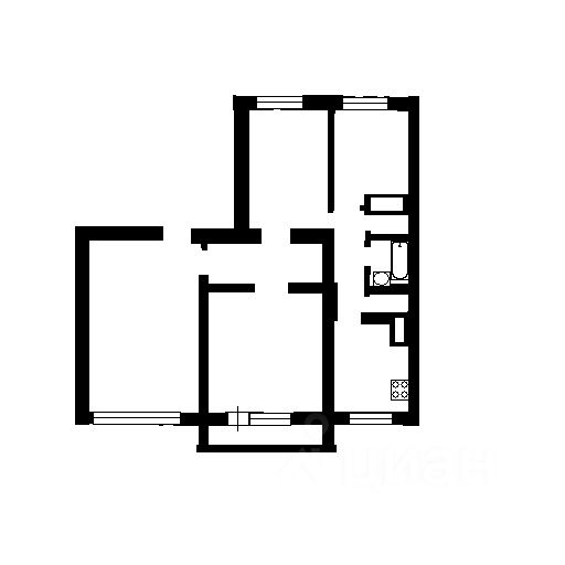 Планировка этой квартиры по данным Циан