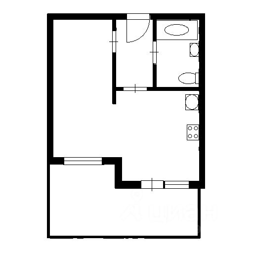 Планировка этой квартиры по данным Циан