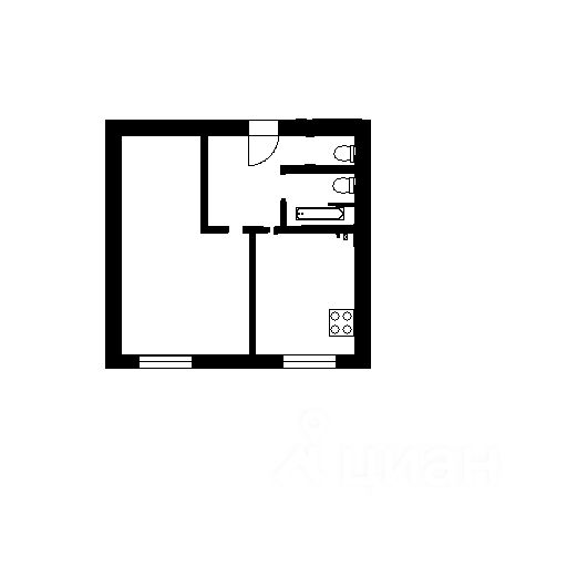 Планировка этой квартиры по данным Циан