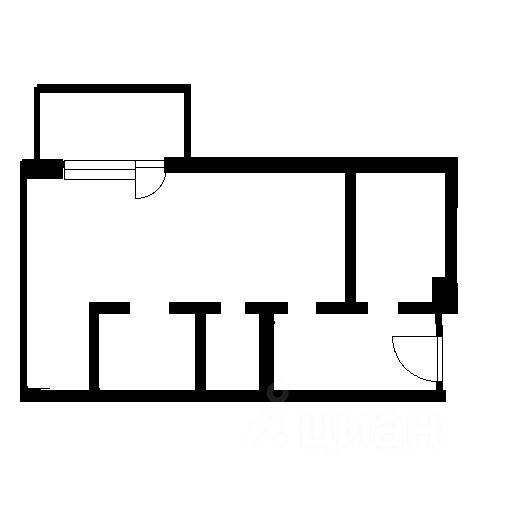 Планировка этой квартиры по данным Циан