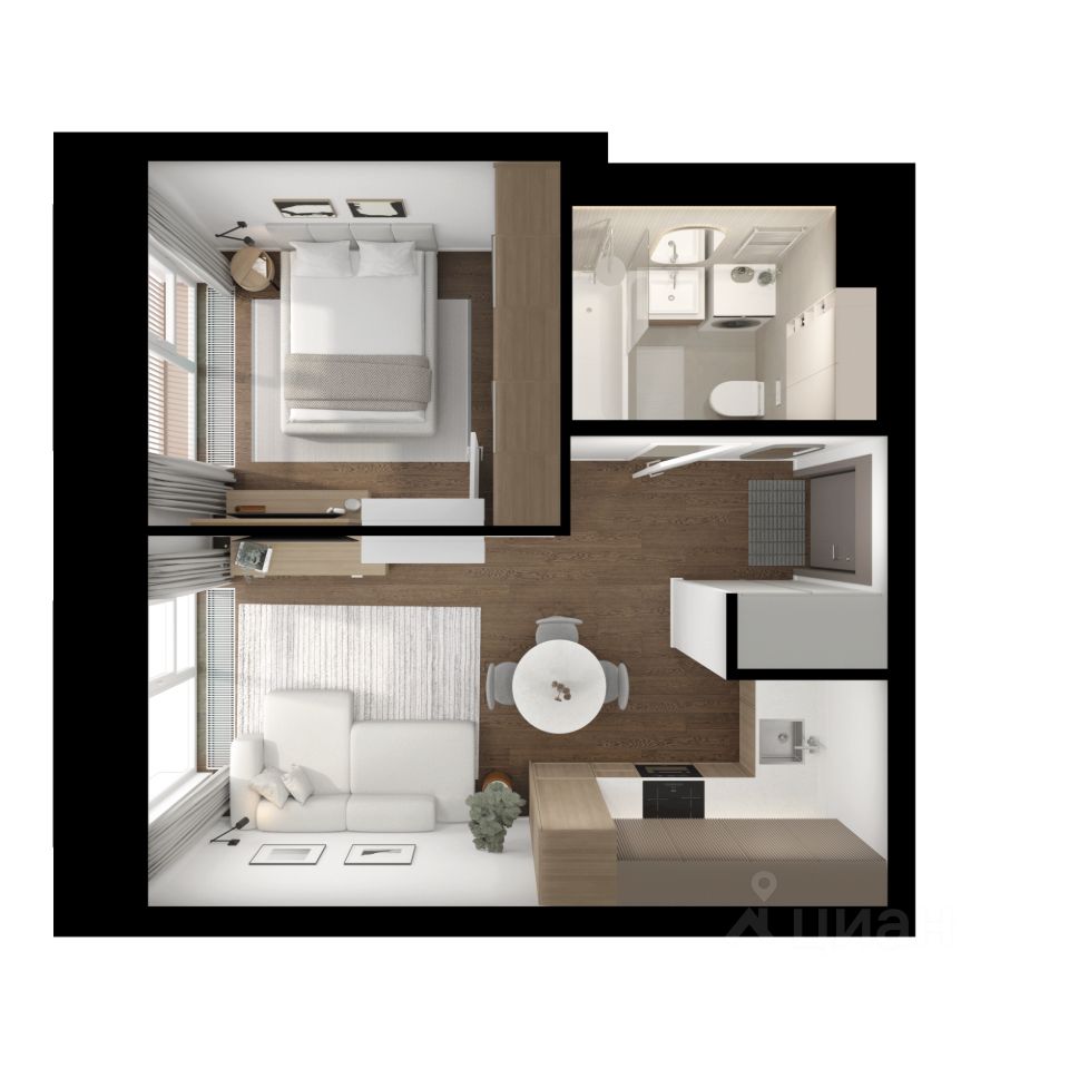 1-комн.кв., 33,5 м², 9/30 этаж