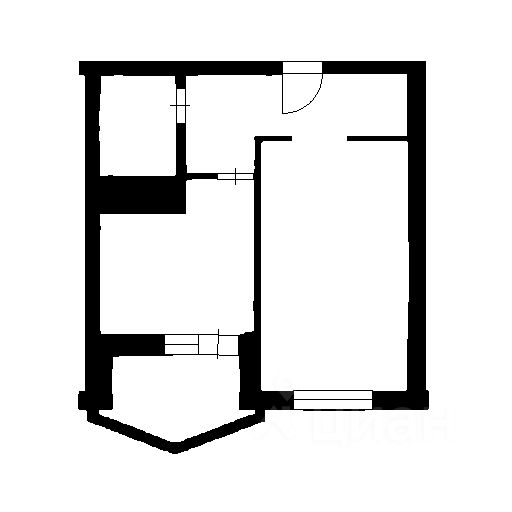 Планировка этой квартиры по данным Циан