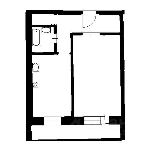 Планировка этой квартиры по данным Циан