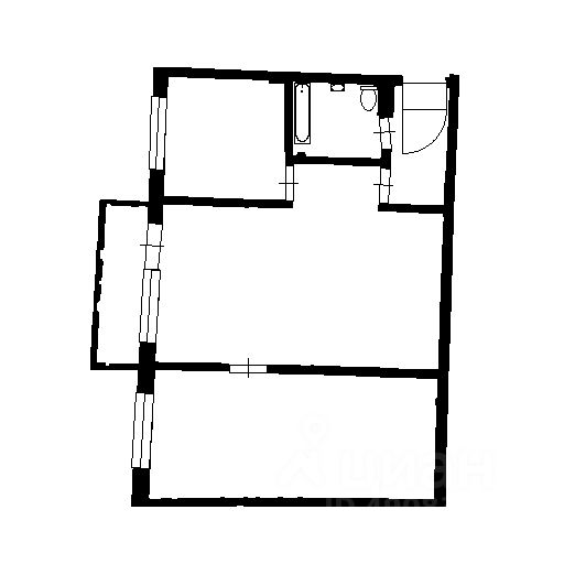 Планировка этой квартиры по данным Циан