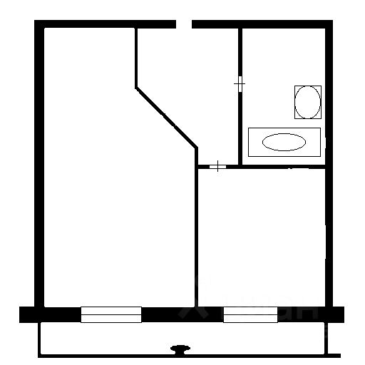 Планировка этой квартиры по данным Циан
