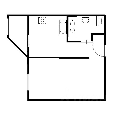 Планировка этой квартиры по данным Циан