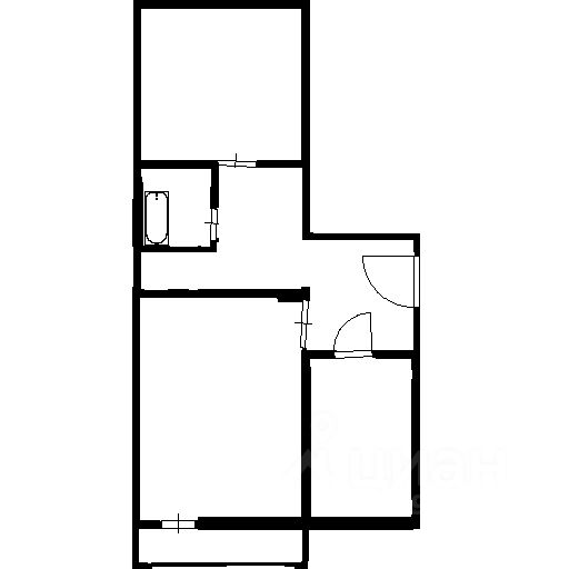 Планировка этой квартиры по данным Циан