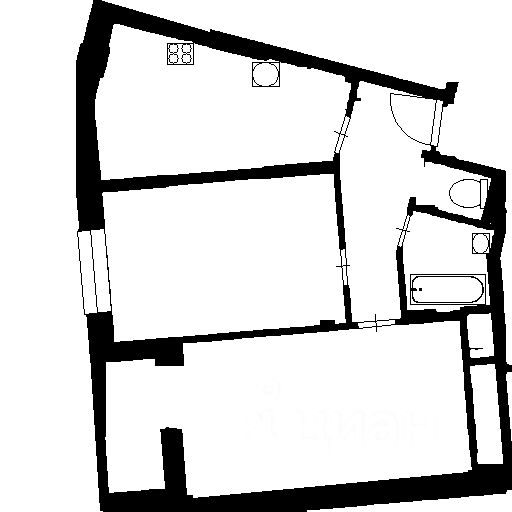 Планировка этой квартиры по данным Циан