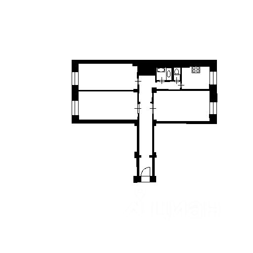 Планировка этой квартиры по данным Циан