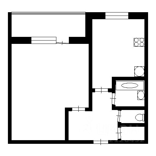 Планировка этой квартиры по данным Циан