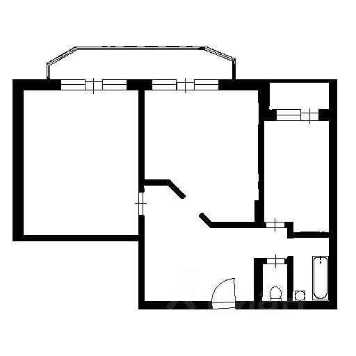 Планировка этой квартиры по данным Циан