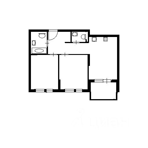 Планировка этой квартиры по данным Циан