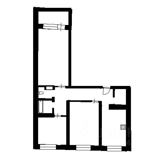 Планировка этой квартиры по данным Циан