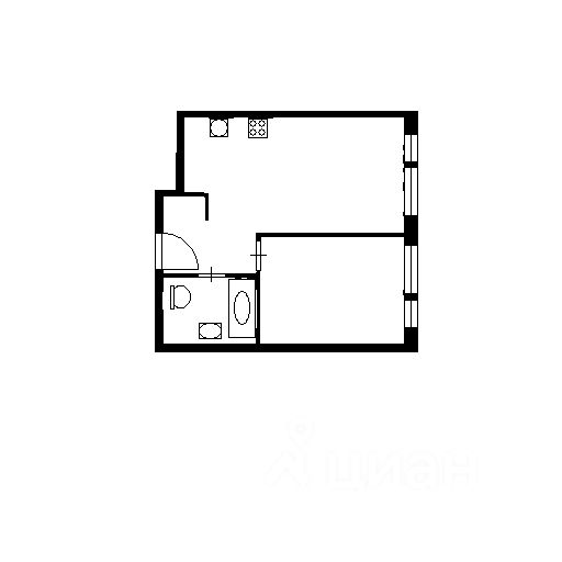 Планировка этой квартиры по данным Циан