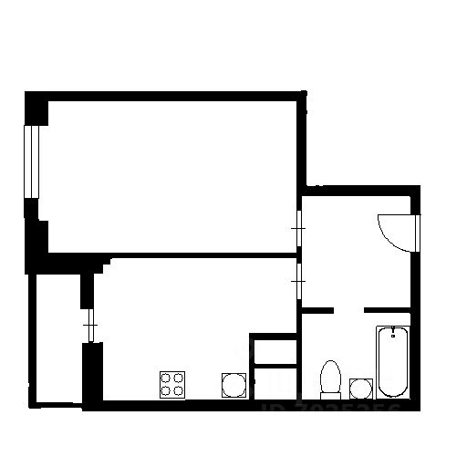 Планировка этой квартиры по данным Циан