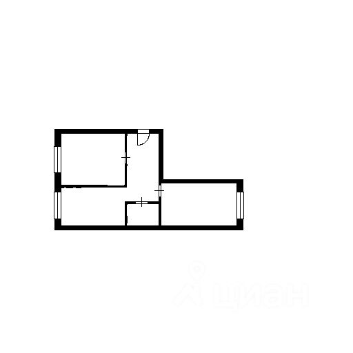 Планировка этой квартиры по данным Циан