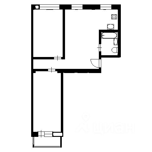 Планировка этой квартиры по данным Циан